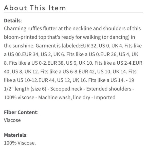 TopShop Brigitte Floral Ruffle Sleeveless Suntop NWT US sz 8 - Picture 6 of 8